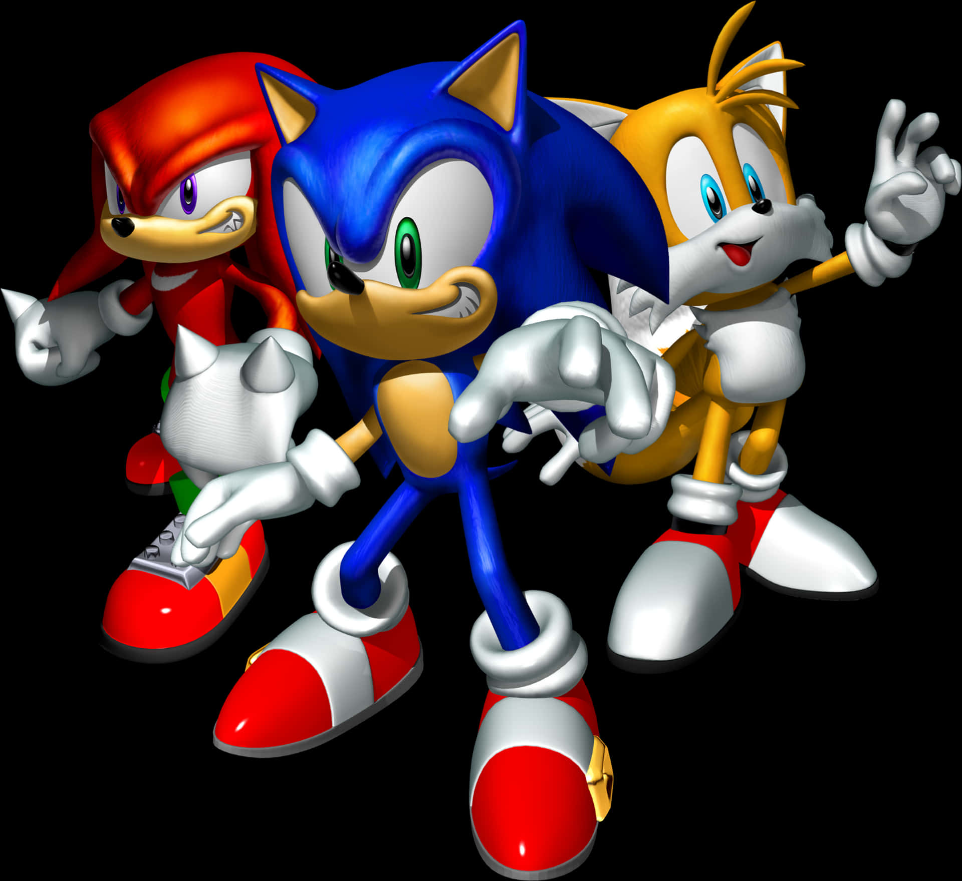 Sonic_ Tails_ Knuckles_ Team_ Up PNG image