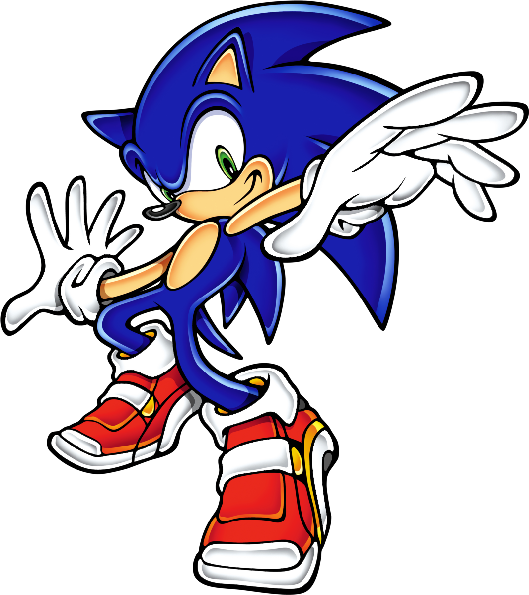 Sonic The Hedgehog Adventure Pose PNG image