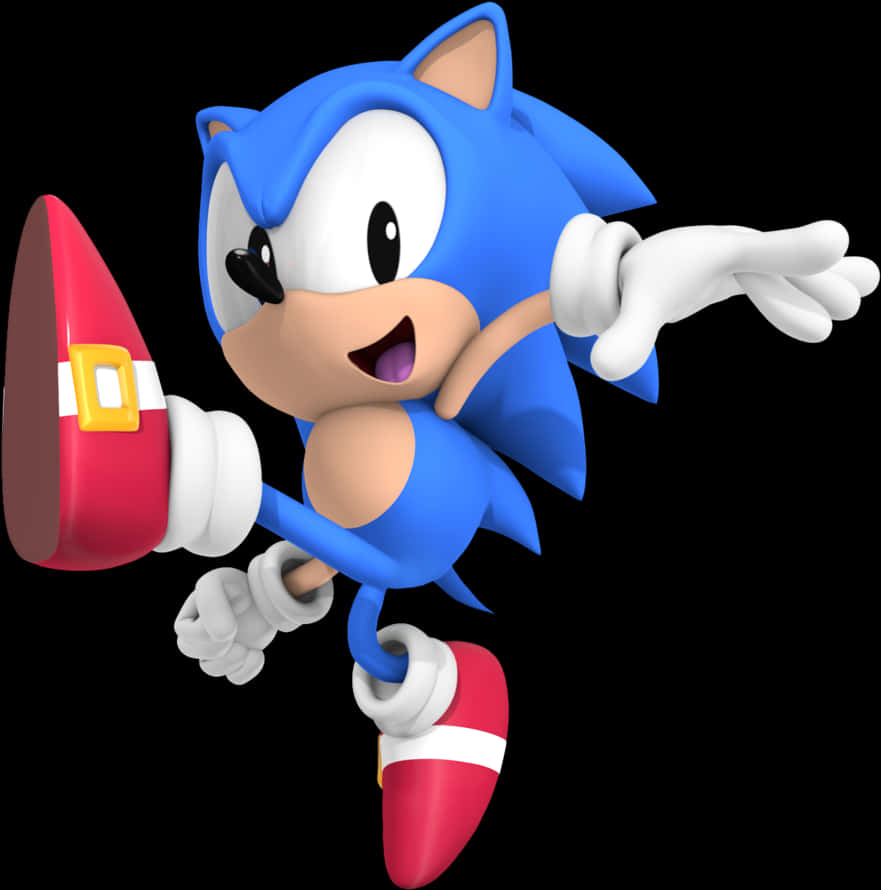 Sonic The Hedgehog Classic Pose PNG Image