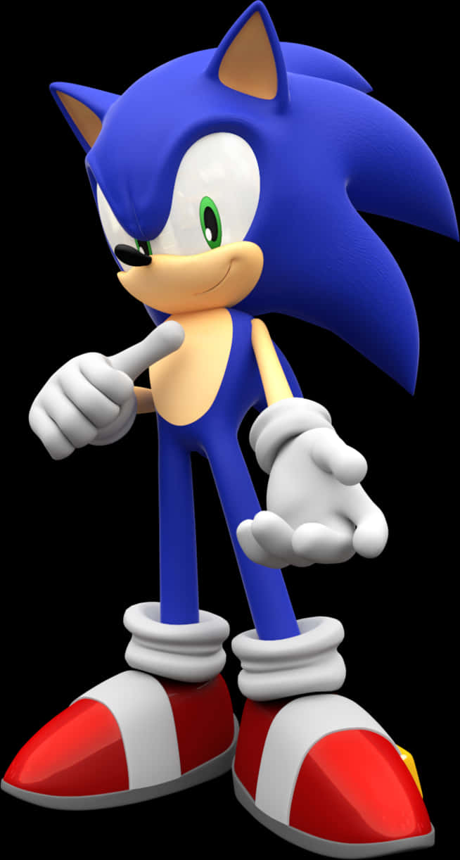 Sonic_ The_ Hedgehog_ Posing PNG image