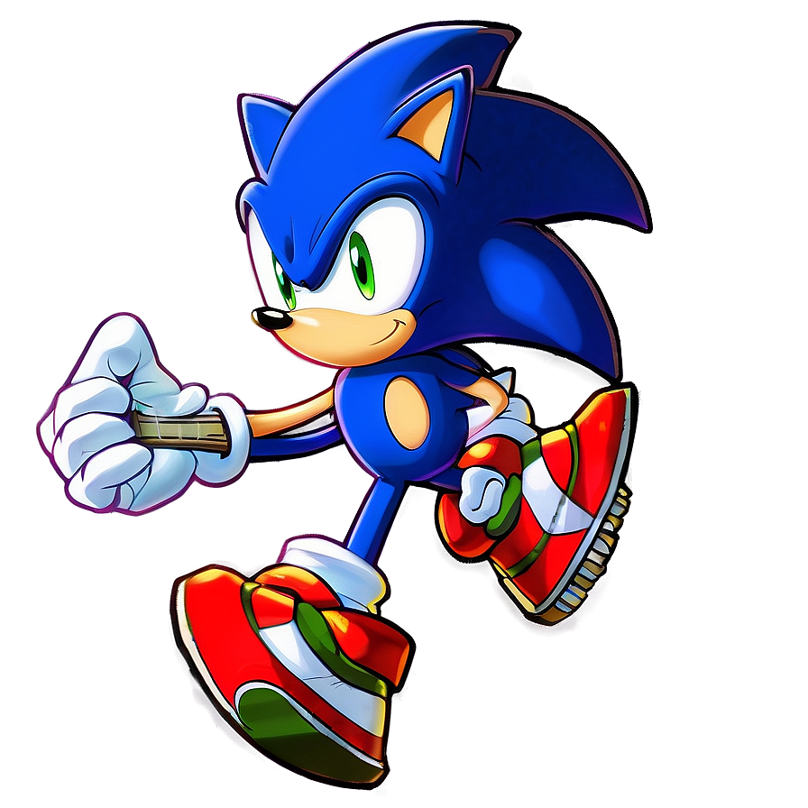 Sonic The Hedgehog With Guitar Png Tra PNG image