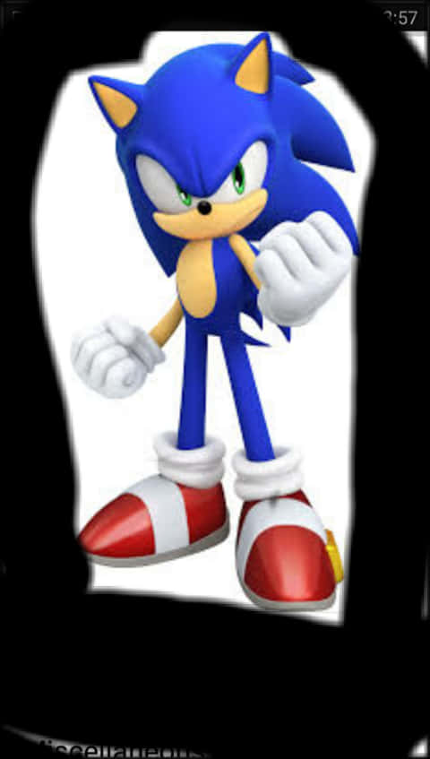 Sonicthe Hedgehog Standing Pose PNG image