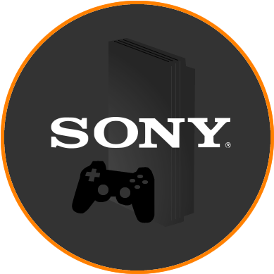 Sony Brand Logowith Consoleand Controller PNG image