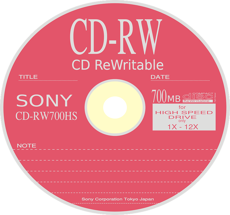 Sony C D R W Disc Label Design PNG image