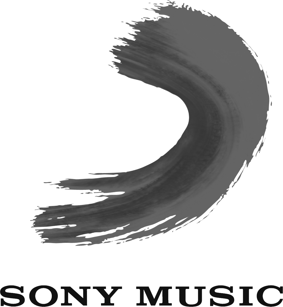 Sony Music Logo Brush Stroke Design PNG image