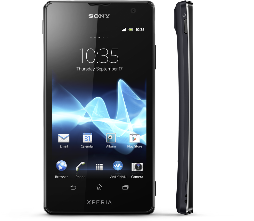 Sony Xperia Smartphone Display PNG image