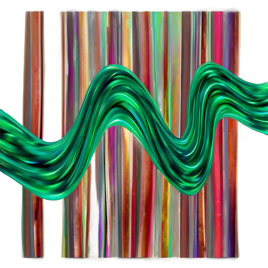 Soothing Green Wavy Lines Png 06212024 PNG image