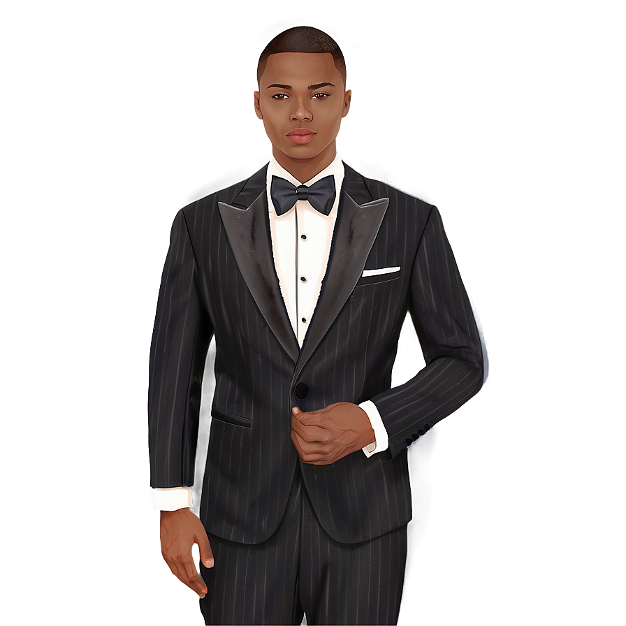 Sophisticated Tuxedo Outfit Png 05242024 PNG image