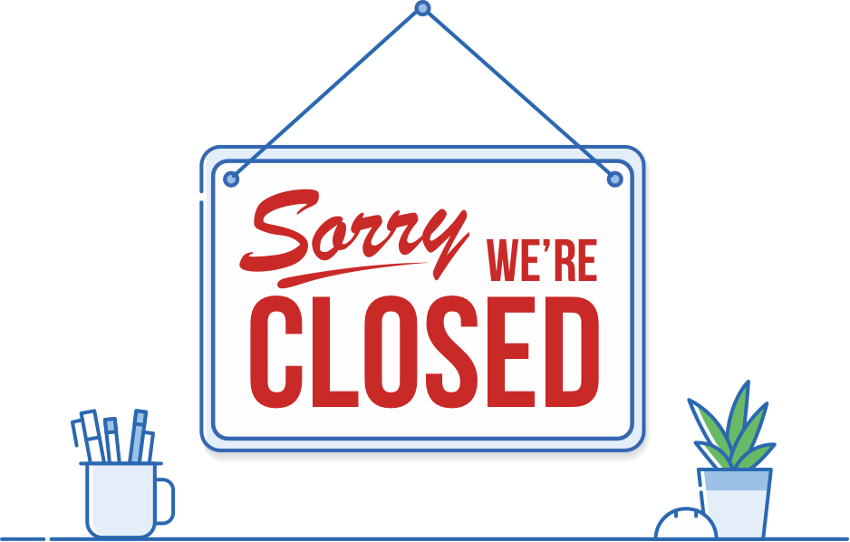 Sorry We Are Closed Sign PNG image