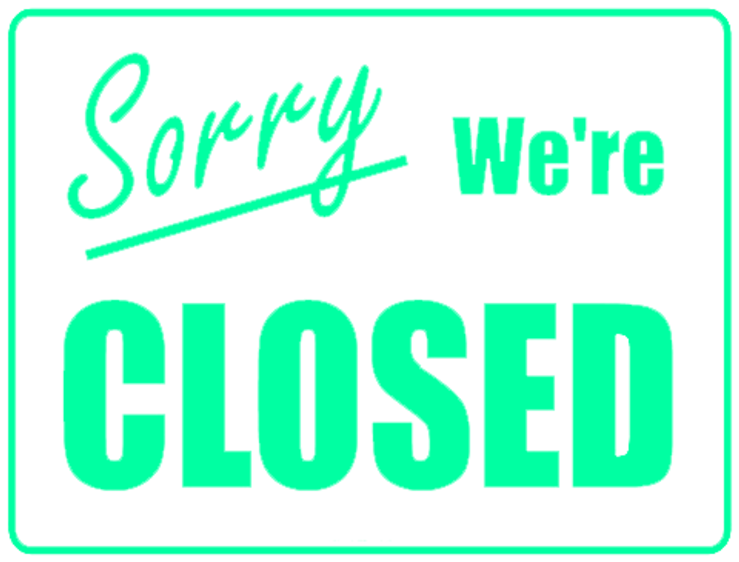 Sorry We Are Closed Sign PNG image