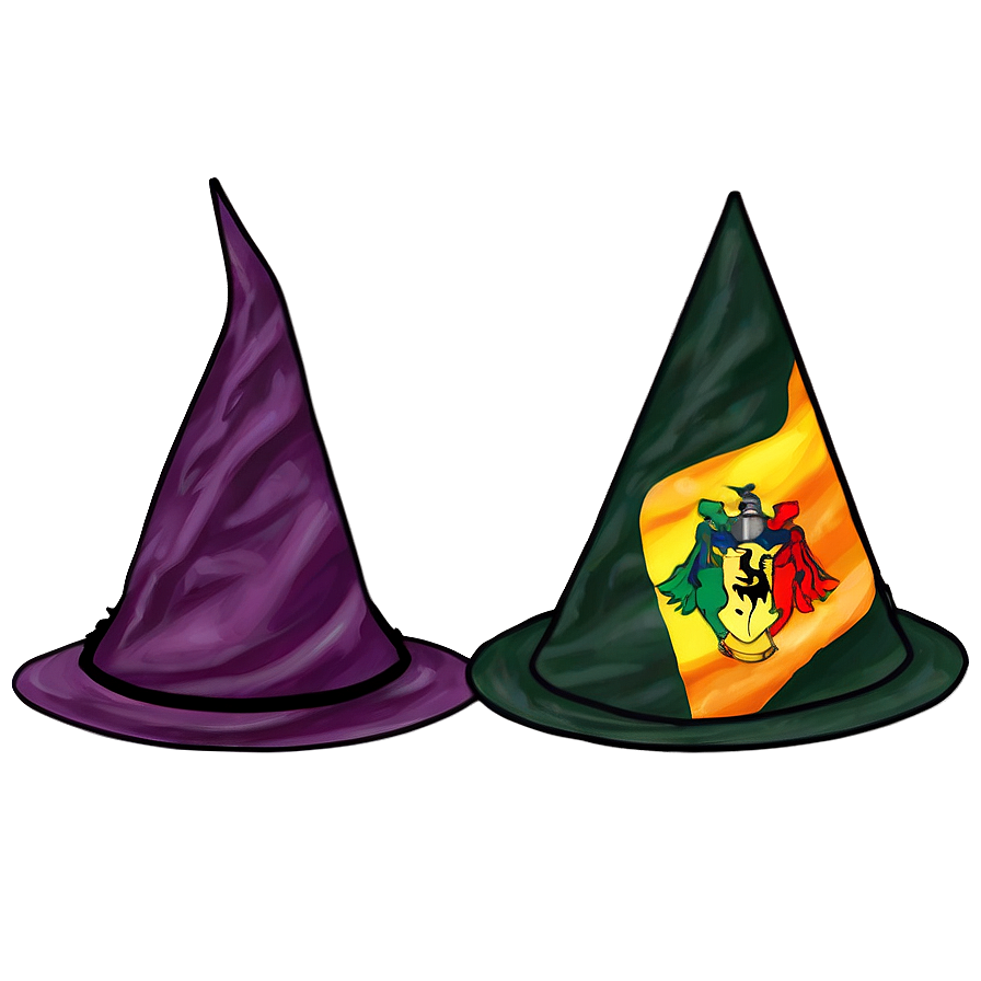 Sorting Hat With Hogwarts Houses Png Hwe PNG image