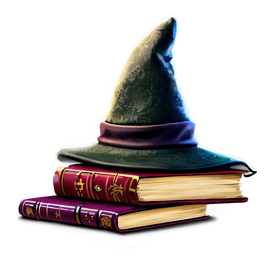 Sorting Hat With Spell Book Png 06202024 PNG image