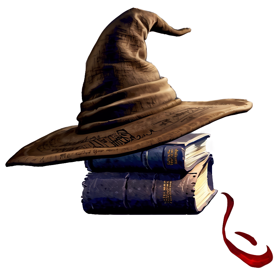 Sorting Hat With Spell Book Png Fkq56 PNG image