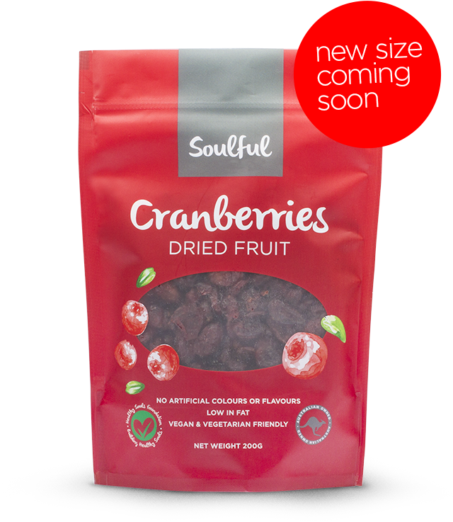 Soulful Cranberries Dried Fruit Package PNG image