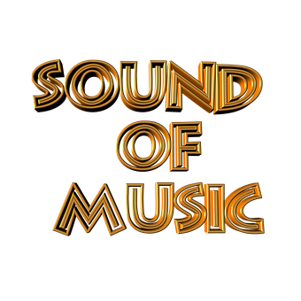 Sound Of Music_3 D Text Graphic PNG image