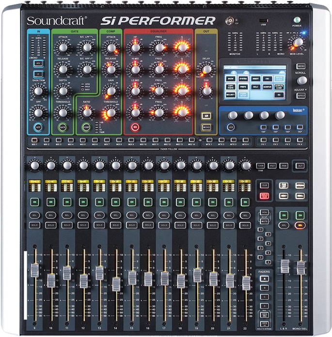 Soundcraft Si Performer Mixing Console PNG image