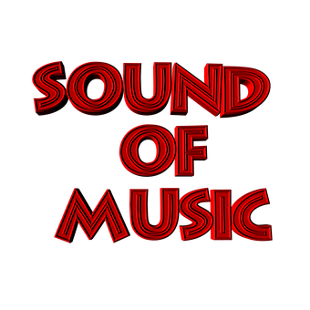 Soundof Music Red Text PNG image