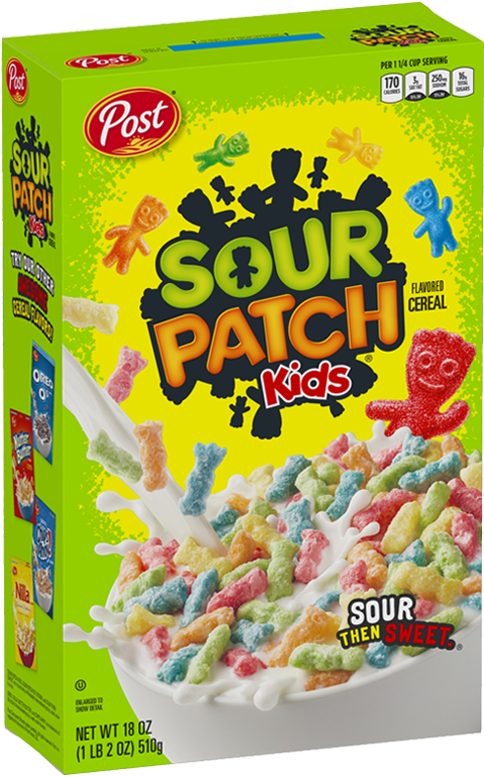 Sour Patch Kids Cereal Box PNG image