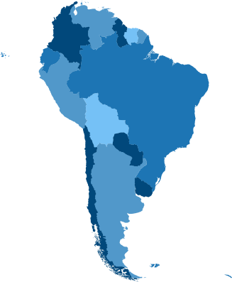 South America Color Map PNG image