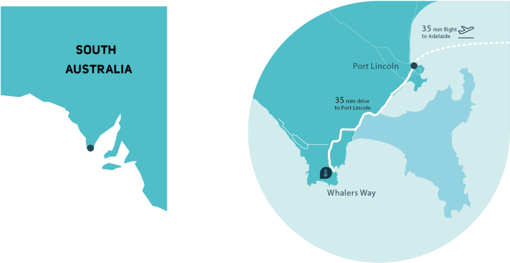 South Australia Whalers Way Map PNG image