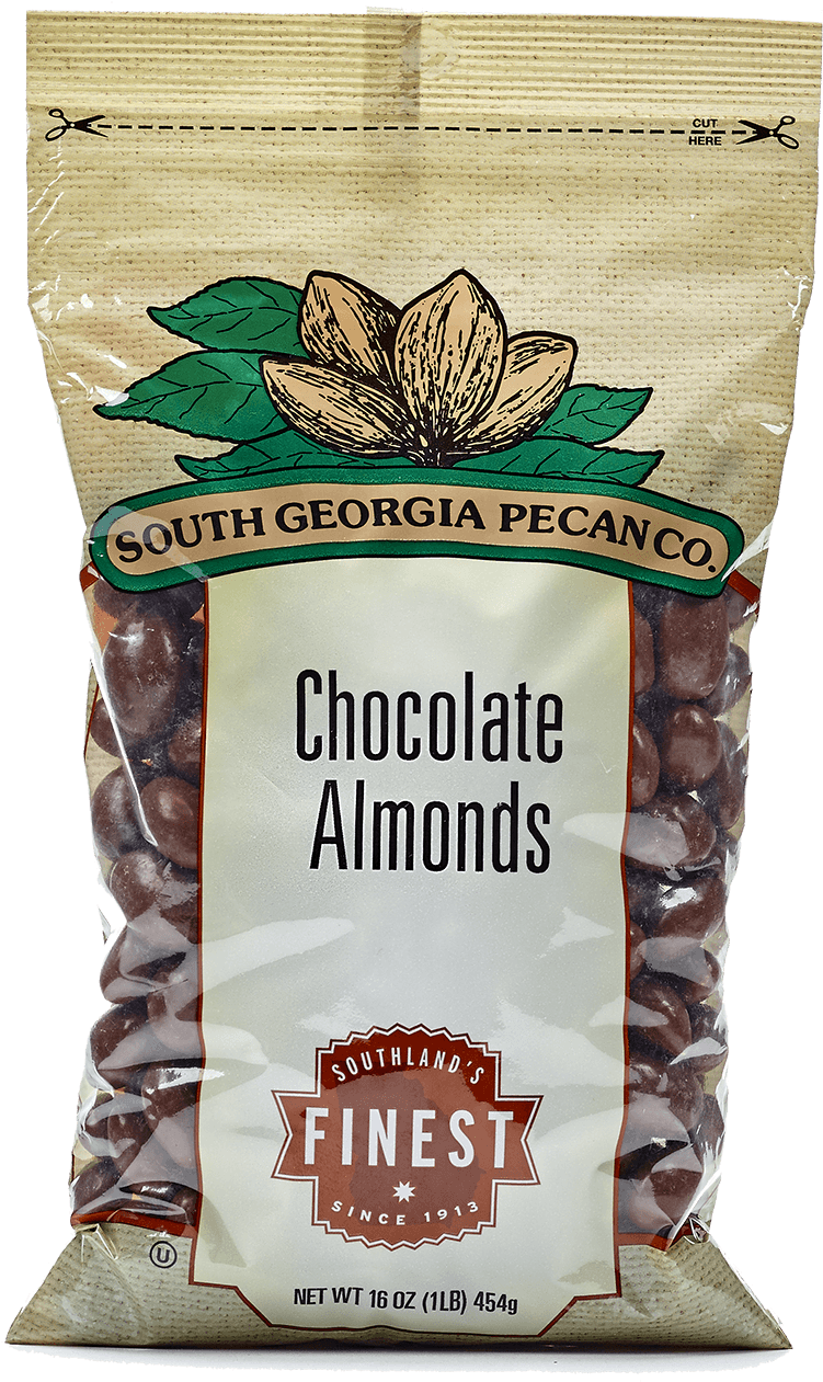 South Georgia Pecan Co Chocolate Almonds Package PNG image