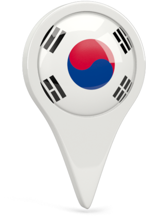 South Korea Location Pin PNG image