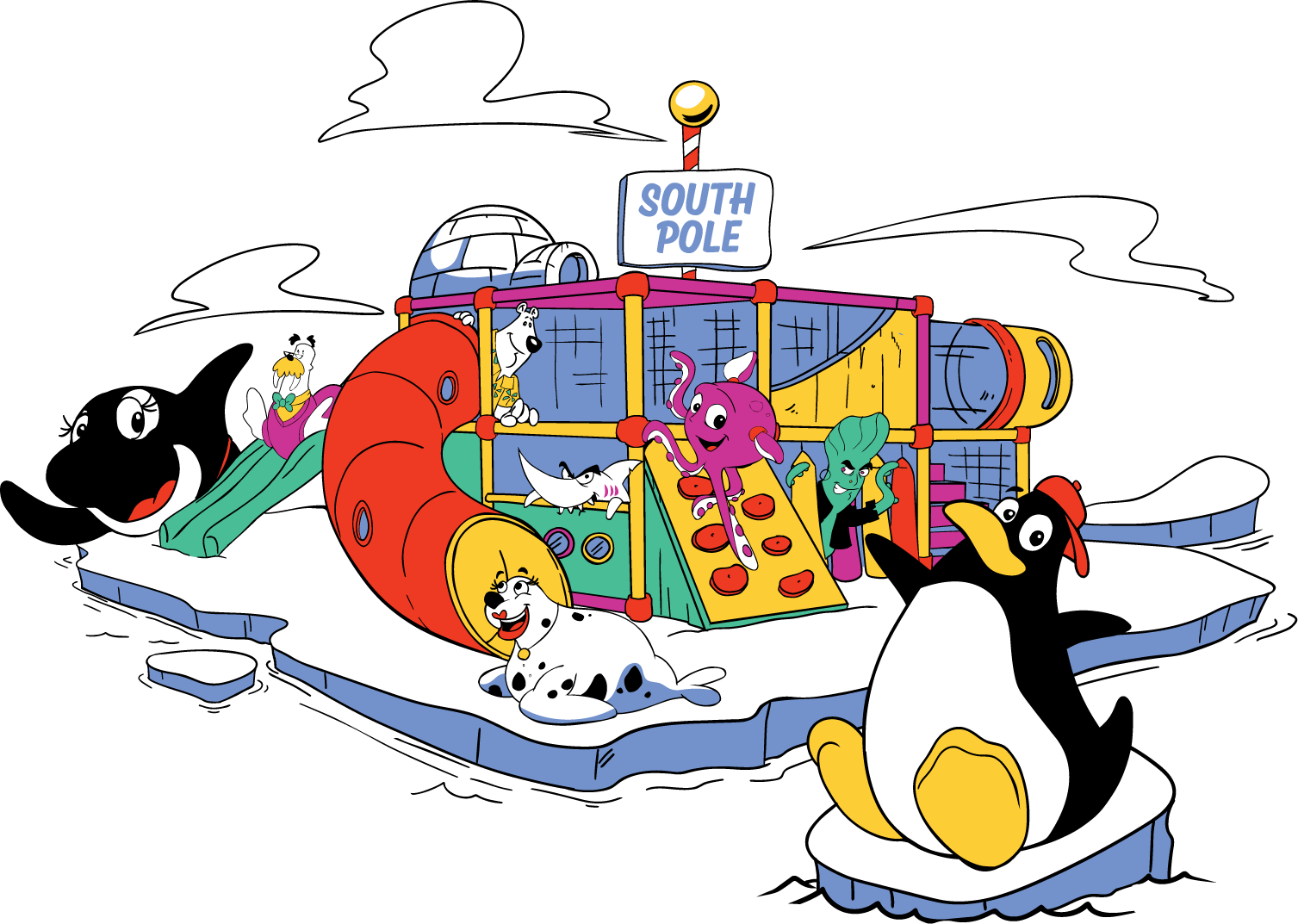 South Pole_ Playground_ Adventure PNG image