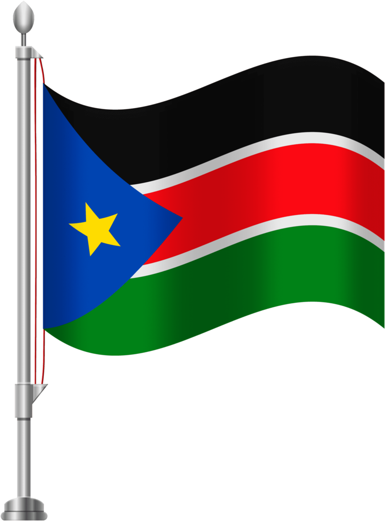 South Sudan Flagon Pole PNG image