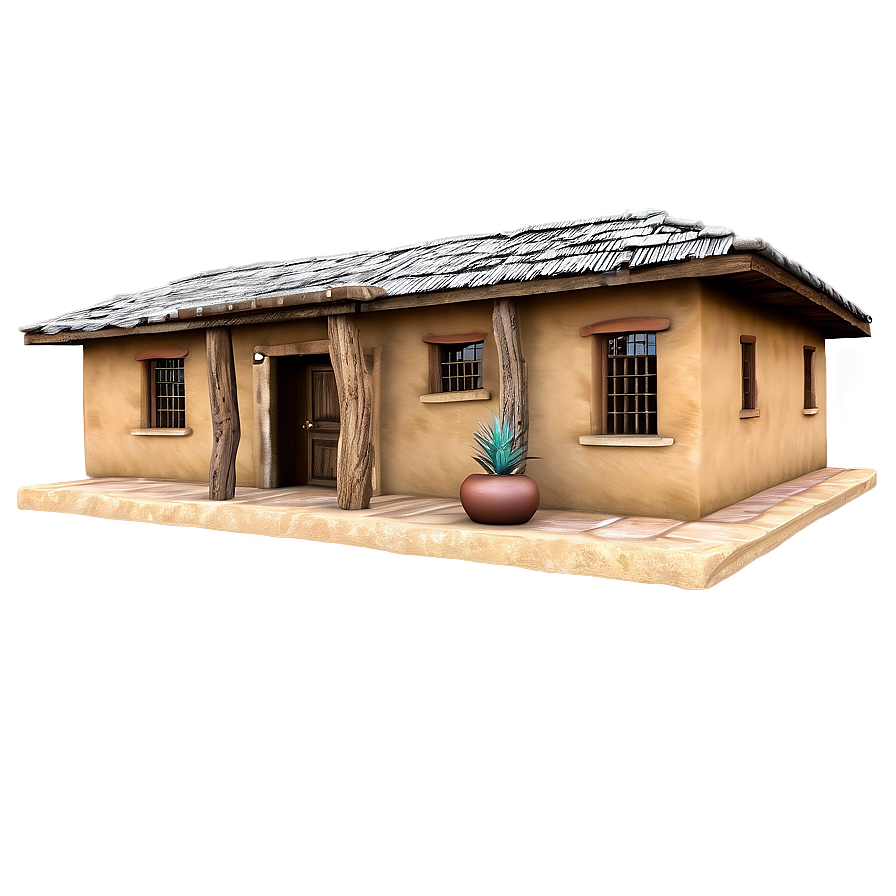 Southwestern Adobe House Png Dfk PNG image