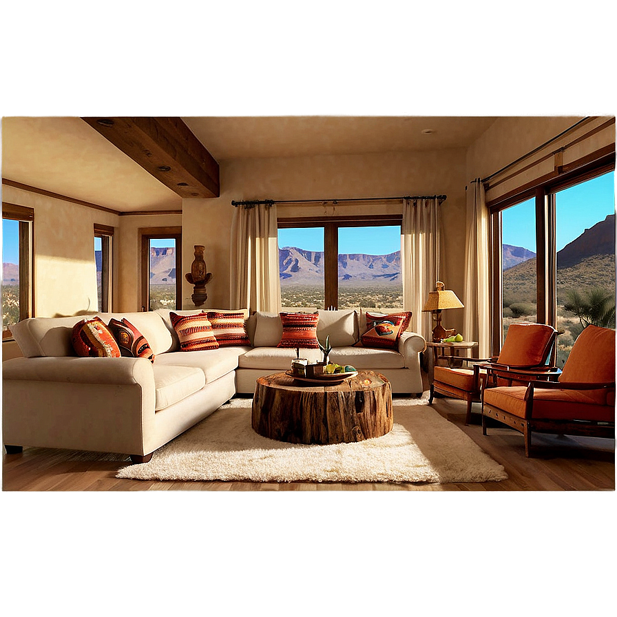 Southwestern Living Room Design Png 96 PNG image