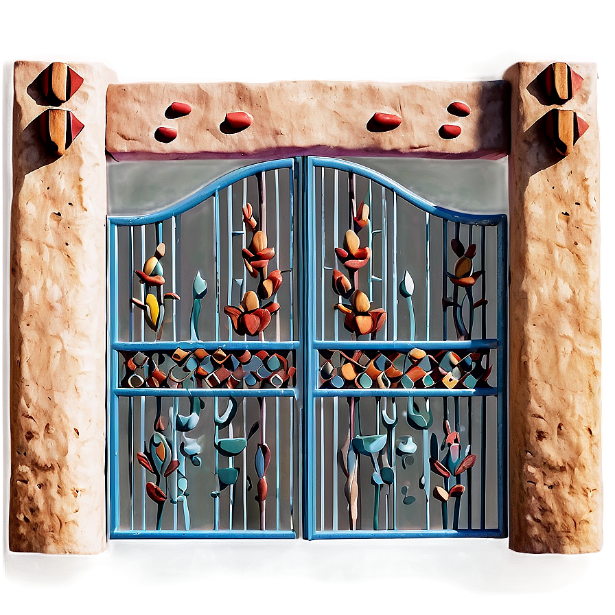 Southwestern Style Gate Png 05242024 PNG image