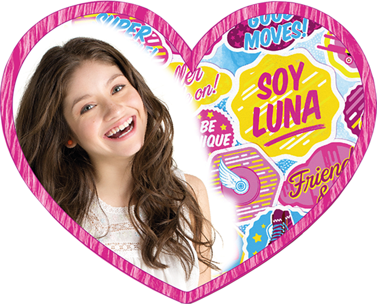 Soy Luna Heart Shaped Collage PNG image