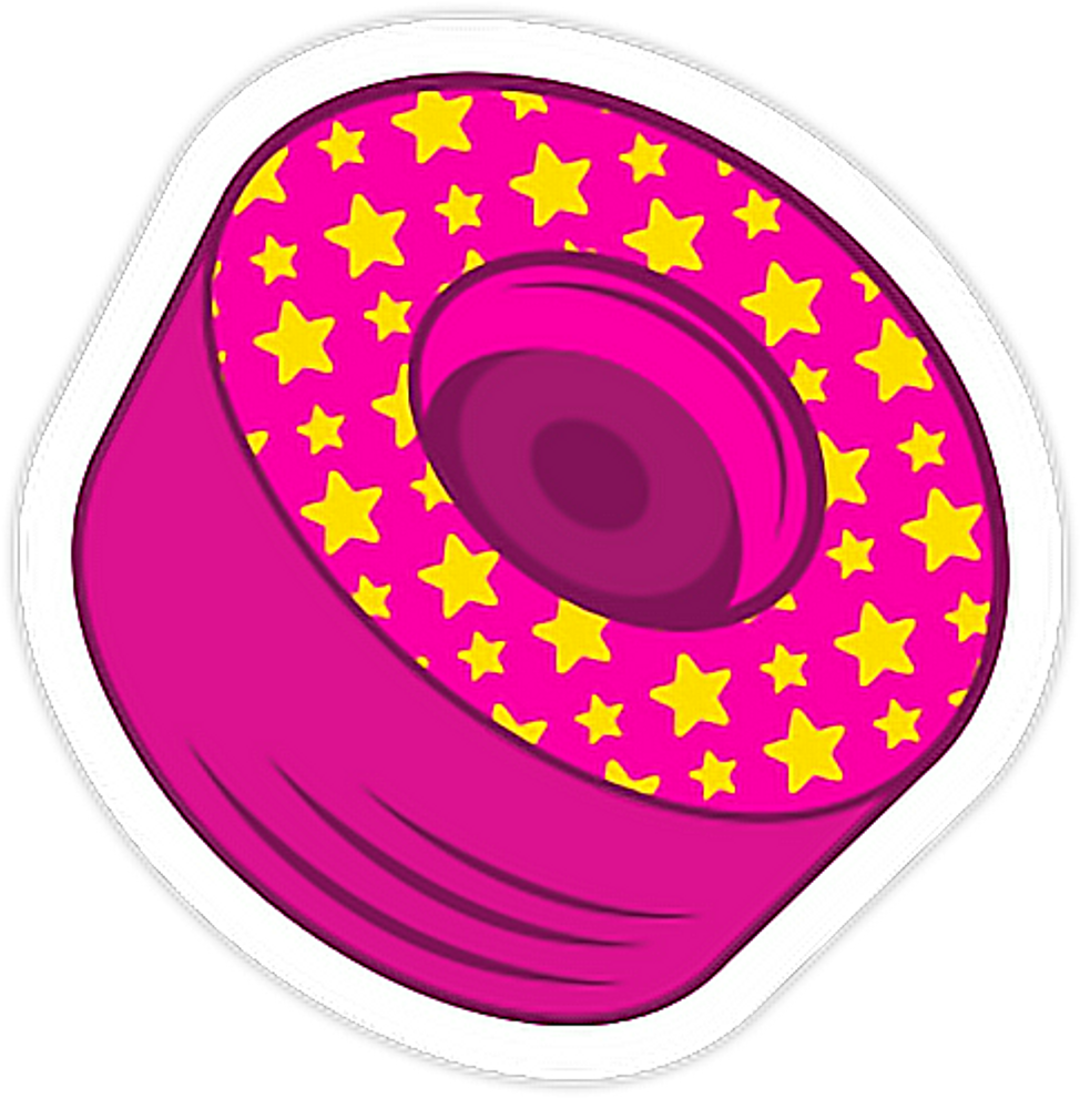 Soy Luna Pink Skate Wheel Sticker PNG image