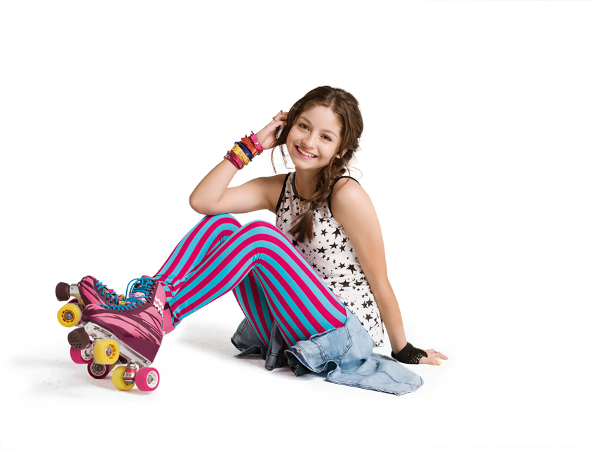 Soy Luna Smiling With Roller Skates PNG image