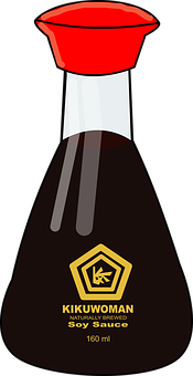 Soy Sauce Bottle Graphic PNG image