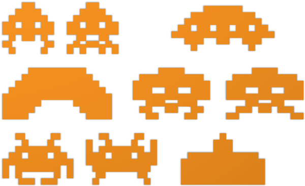 Space Invaders Classic Aliens PNG image