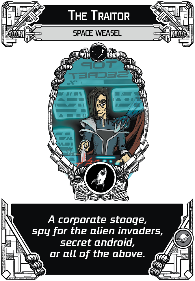 Space Invaders Traitor Card PNG image