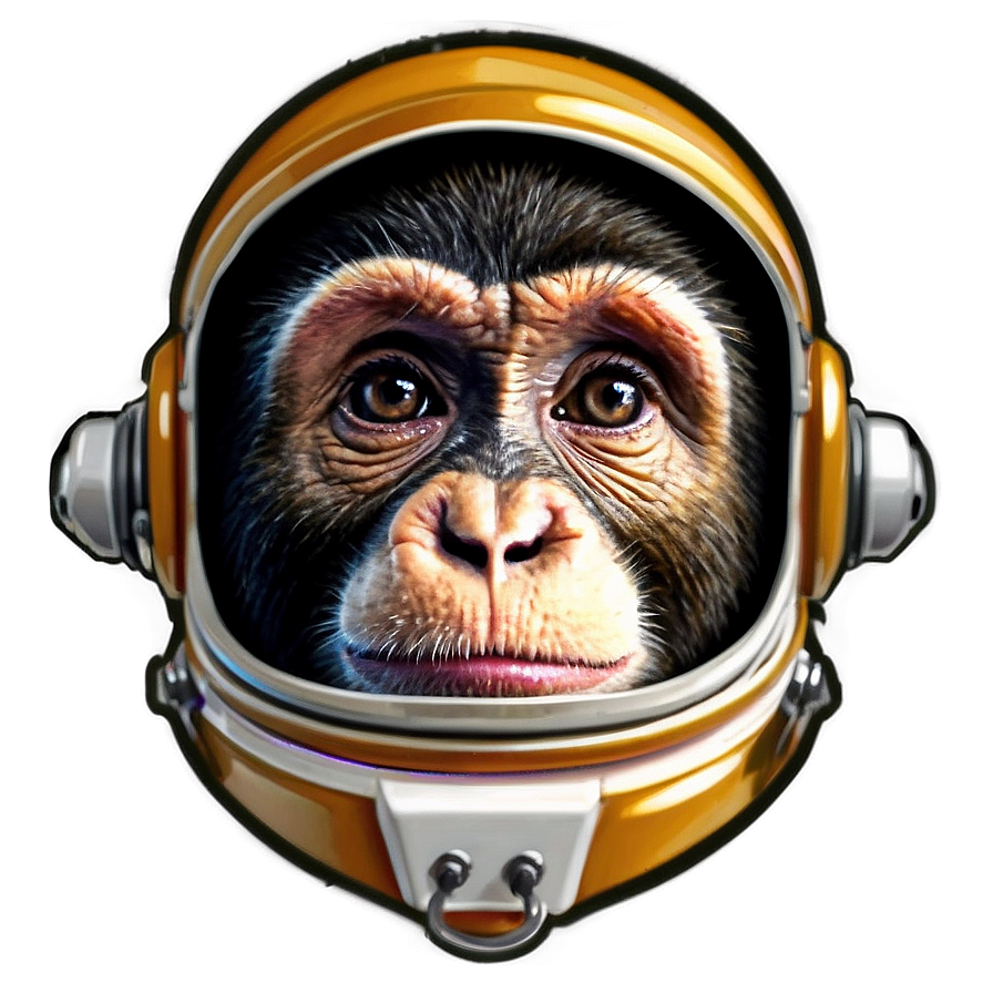 Space Monkey Face Astronaut Png 06272024 PNG image