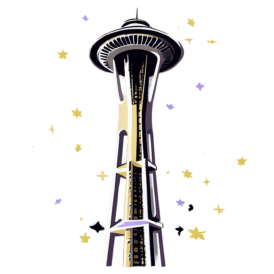 Space Needle Artwork Png Xvb PNG image