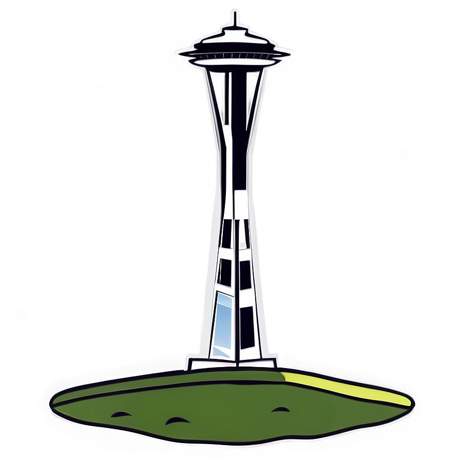 Space Needle Illustration Png Qtm PNG image