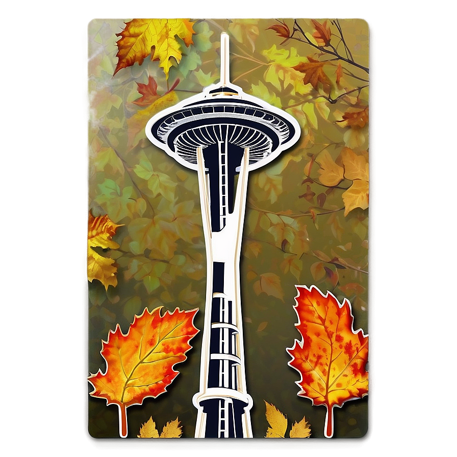 Space Needle In Autumn Png Fon PNG image