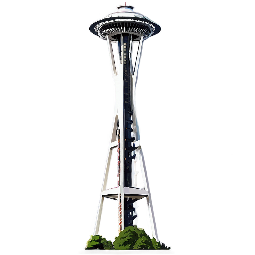 Space Needle Night View Png 06122024 PNG image