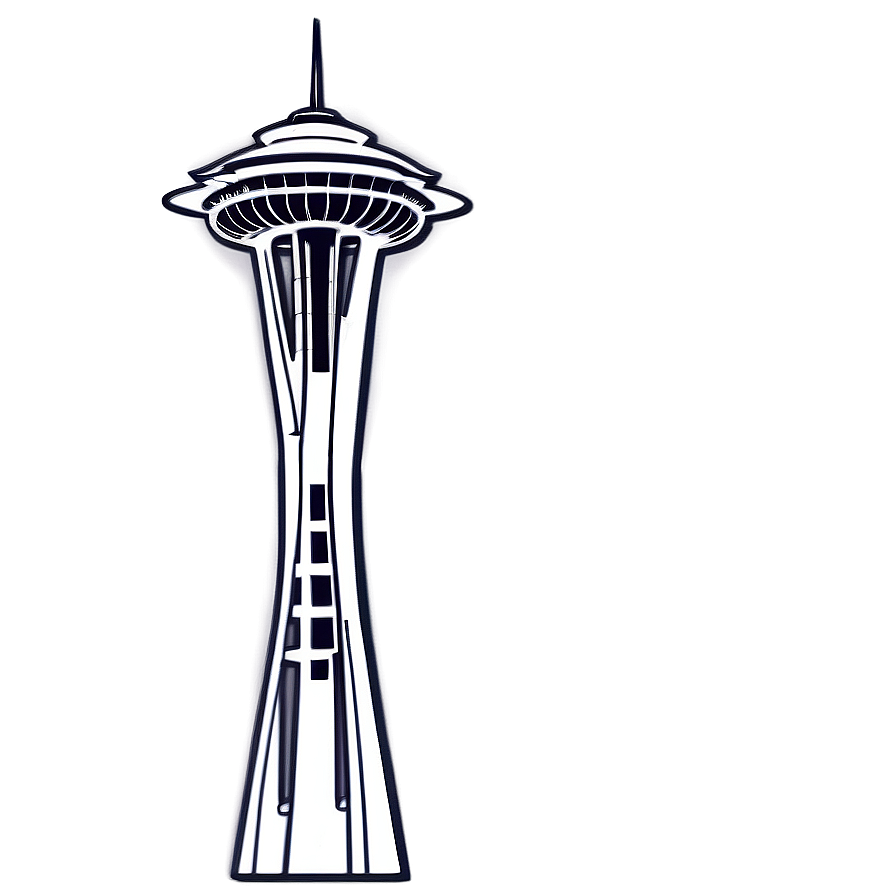 Space Needle Outline Png Yws55 PNG image