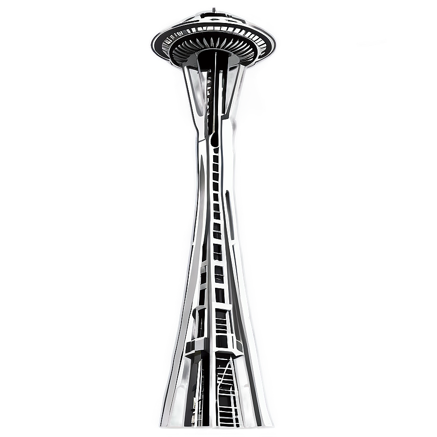 Space Needle Sketch Png 06122024 PNG image