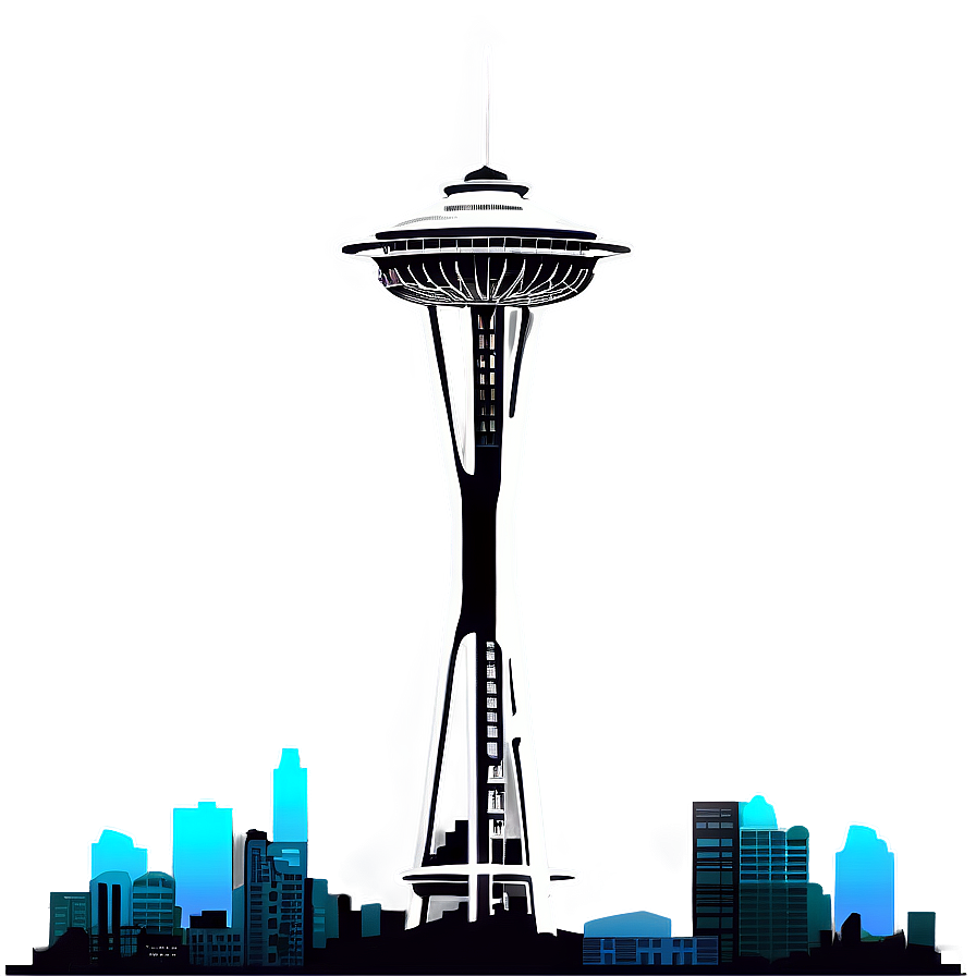 Space Needle Skyline Png Yrr79 PNG image