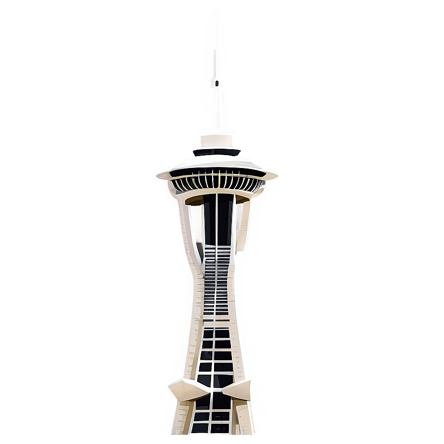 Space Needle Watercolor Png 96 PNG image