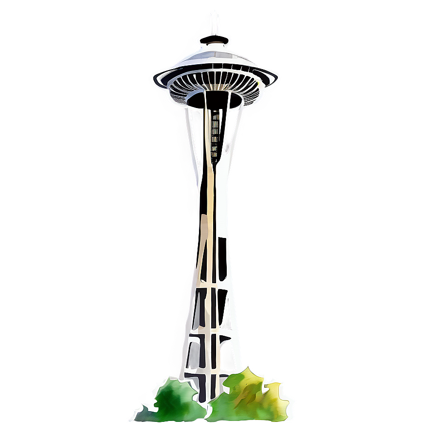 Space Needle Watercolor Png Ykl PNG image