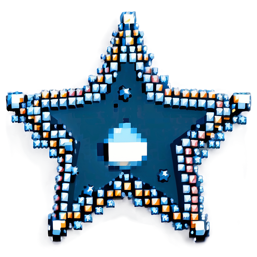 Space Pixel Star Graphic Png 06212024 PNG image