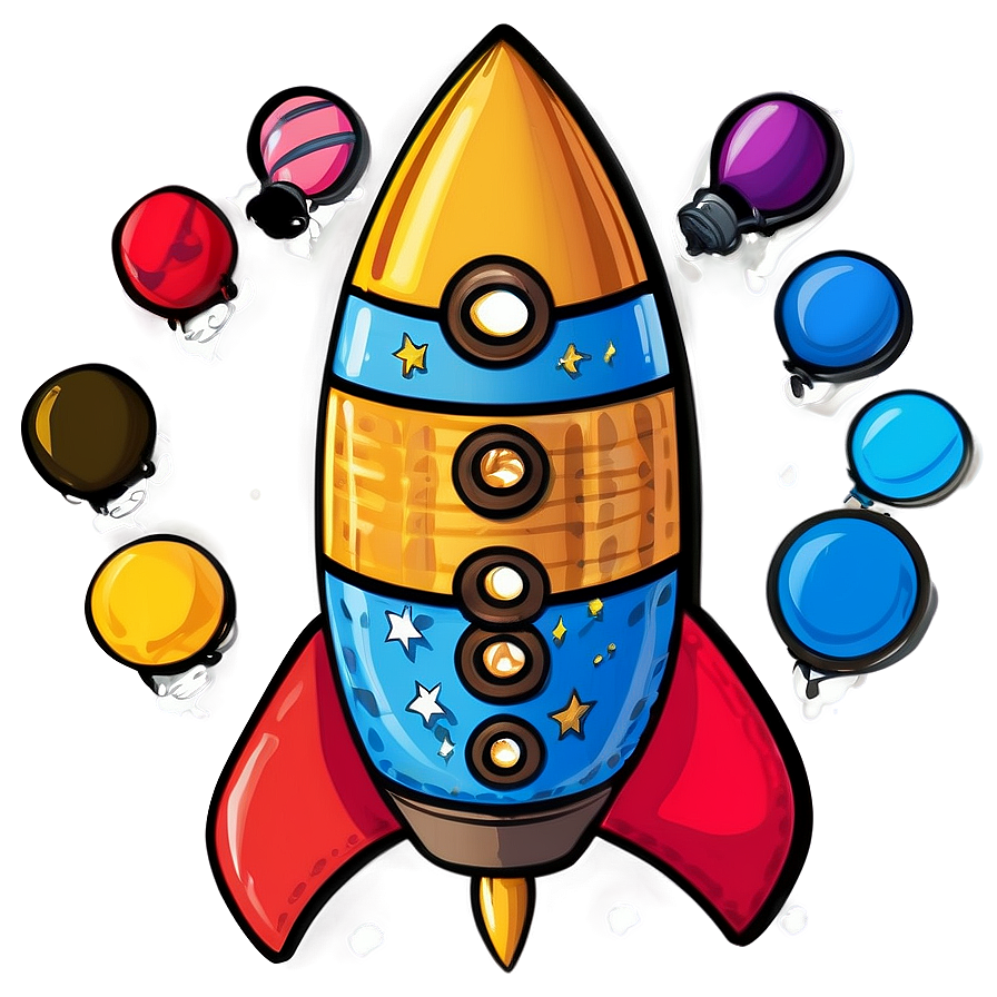 Space Rocket Oh The Places You'll Go Png 06212024 PNG image