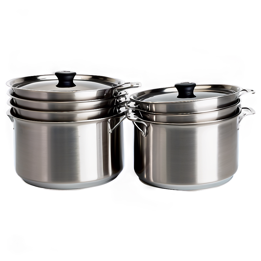 Space Saving Stackable Cooking Pot Png Kts PNG image